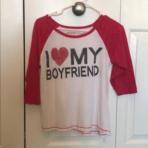 👗 I ❤️ my boyfriend Med 3/4 length sleeve knit top